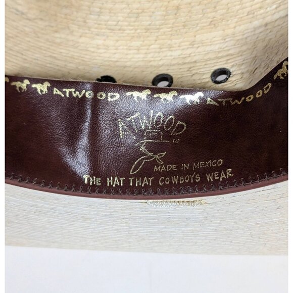 Atwood Hereford Low Crown Western Cowboy Hat Size 7 1/4 Long Oval Mens Chocolate - Picture 8 of 10